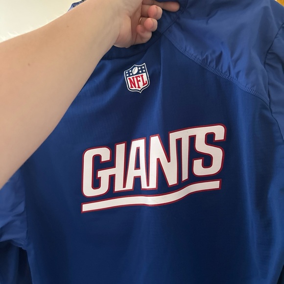 New York Giants Jacket Mens Medium Quarter Zip Pullover Windbreaker Nike - Picture 6 of 6